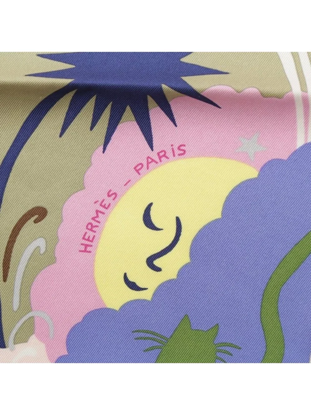 Hermes Carre 70 Au Royaume D'helios Kingdom of Helios Silk Scarf Purple